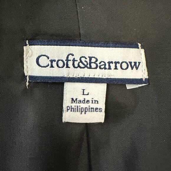 Croft & Barrow Blue & Black Plaid Tweed Button Up Blazer - Picture 9 of 13